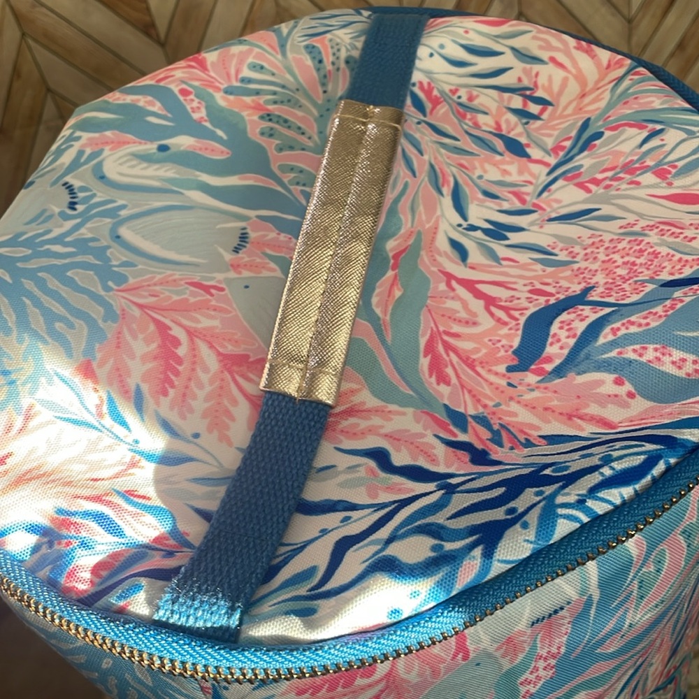 Lilly Pulitzer beach pool cooler insulated bucket bag Coral‎ sea theme print. - Picture 3 of 5